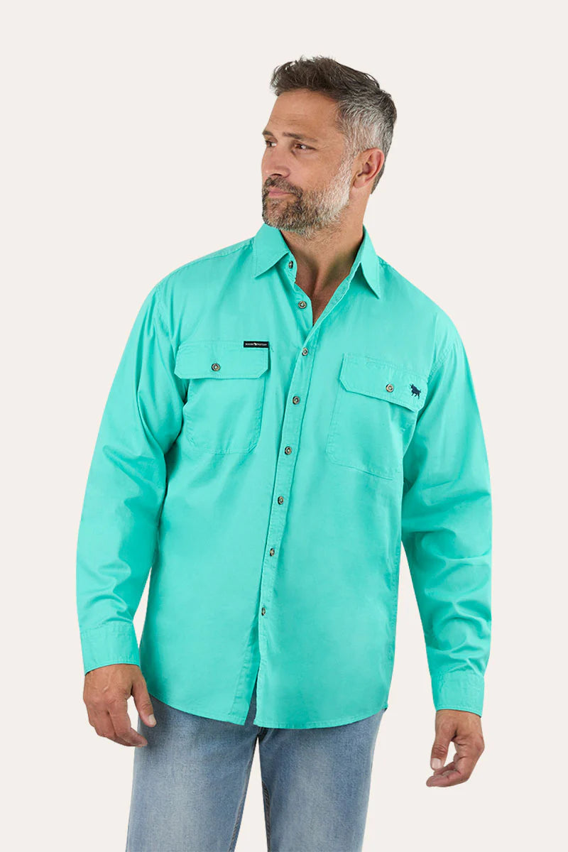 King River Full Button Work Shirt - Mint