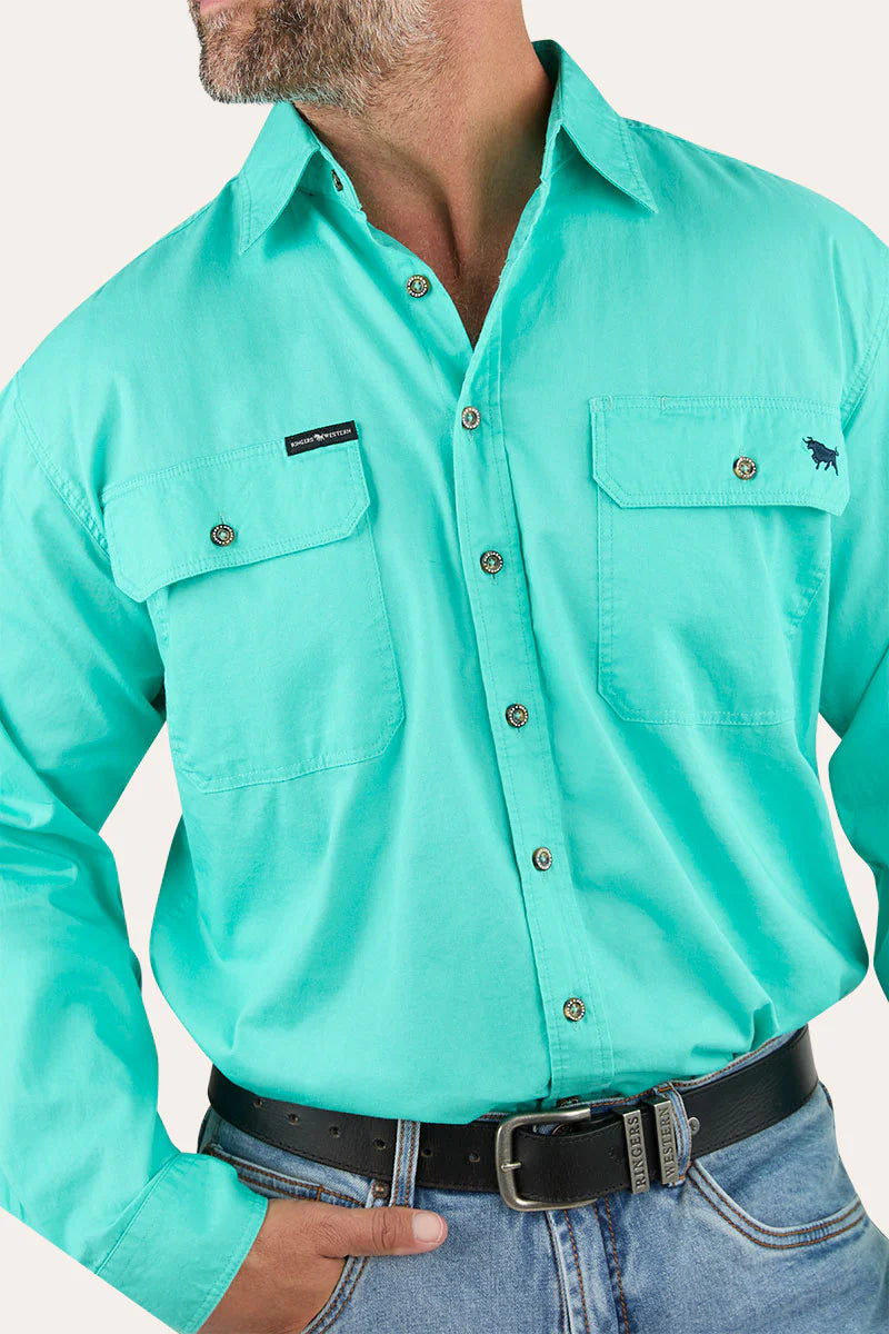 King River Full Button Work Shirt - Mint