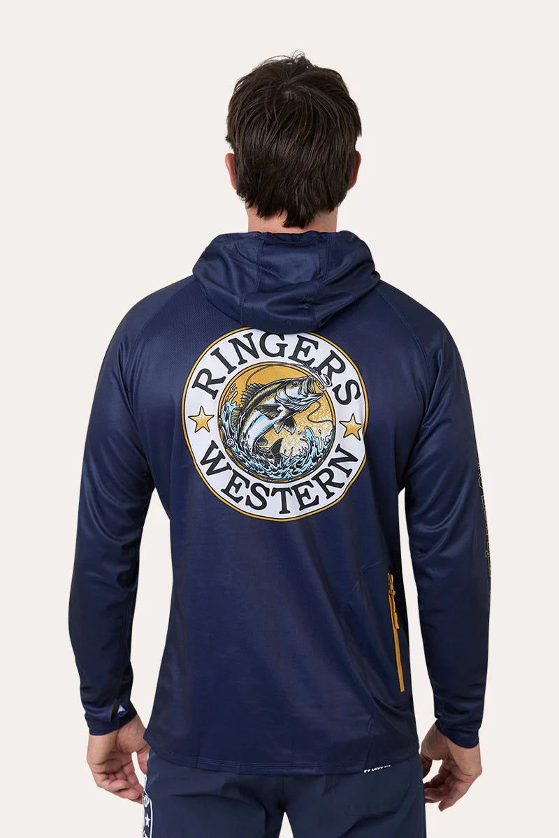 Big Catch Hooded Fishing Jersey - Navy