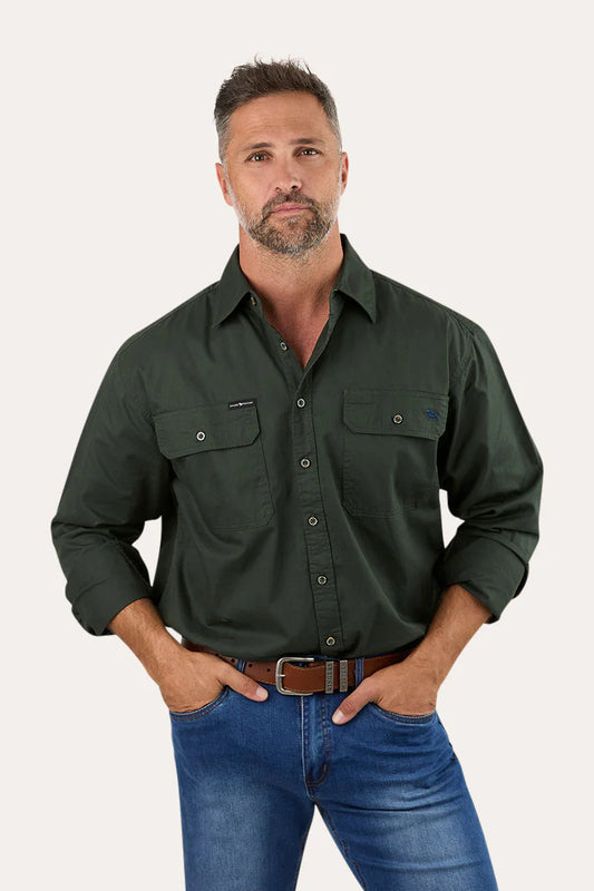 King River Full Button Work Shirt - Cargo Khaki