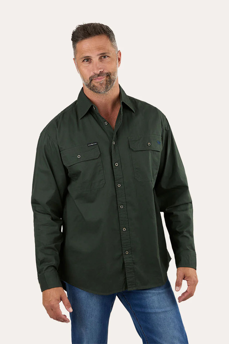 King River Full Button Work Shirt - Cargo Khaki