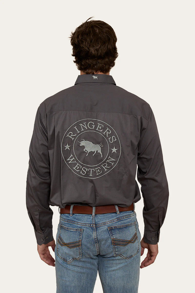 Hawkeye Men’s Half Button Work Shirt Magnum/Ultimate Grey