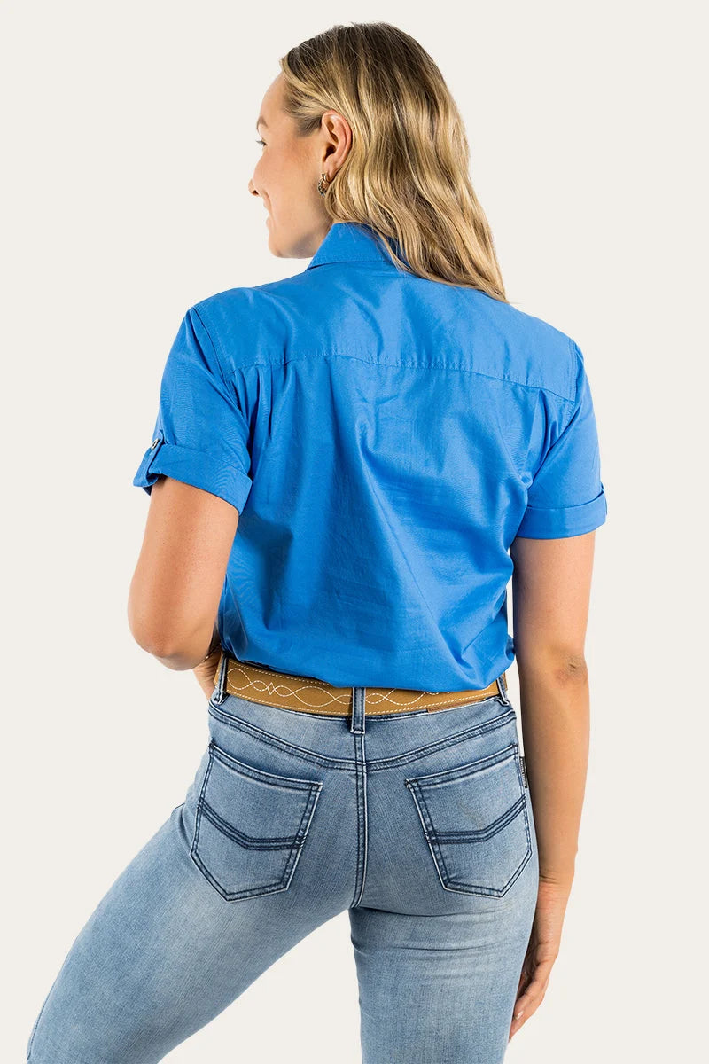 Jules Womens Full Button Short Sleeve Work Shirt