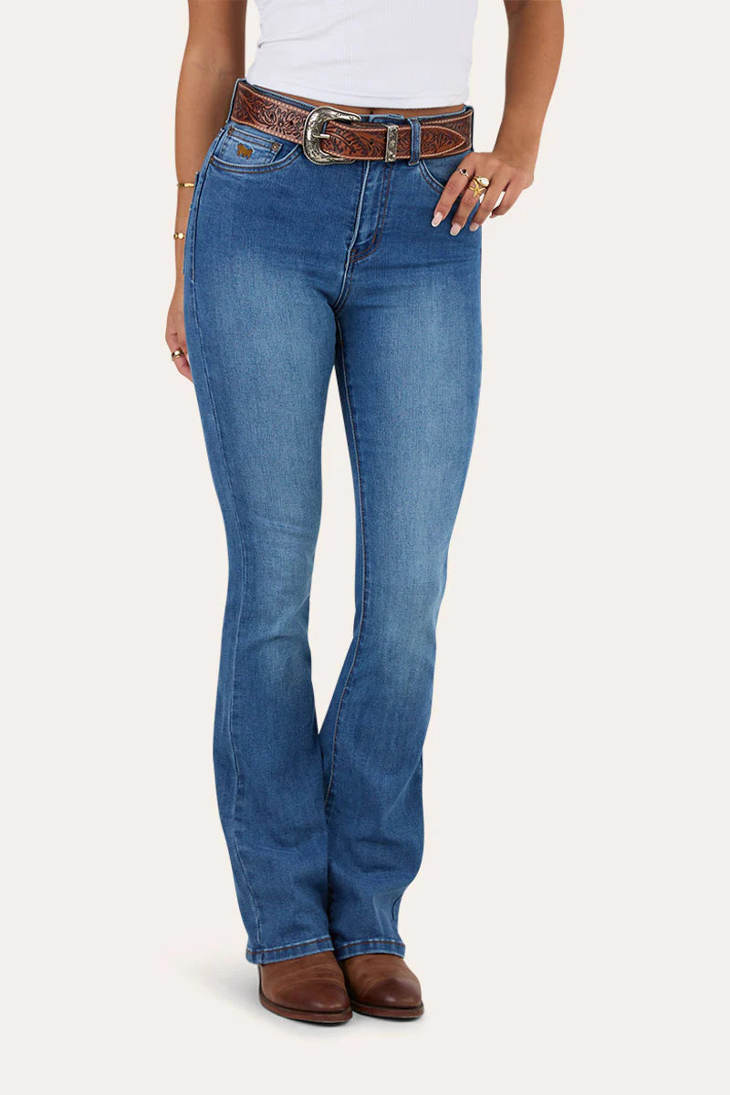 Penny Rodeo Women’s High Rise Bootleg Jean-Vintage Blue Wash