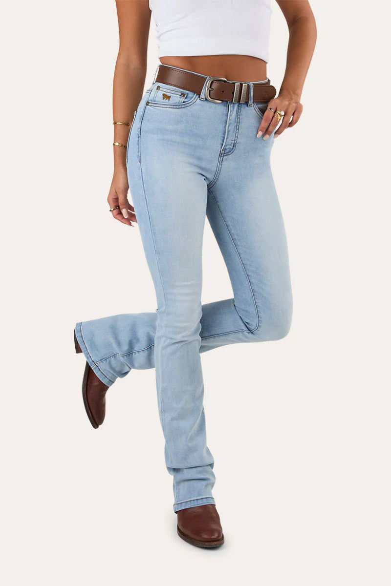 Penny Rodeo Women’s High Rise Bootleg Jean - Vintage Light Blue Wash