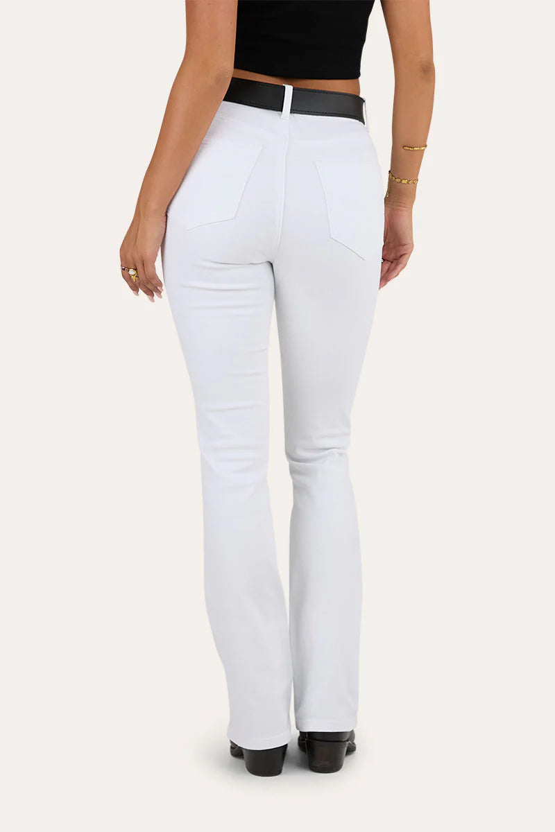 Penny Women’s High Rise Bootleg Jean - White