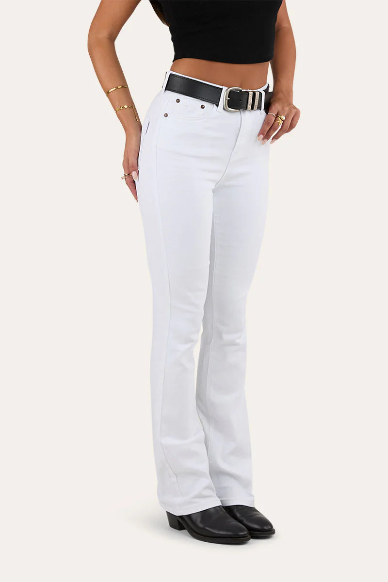 Penny Women’s High Rise Bootleg Jean - White