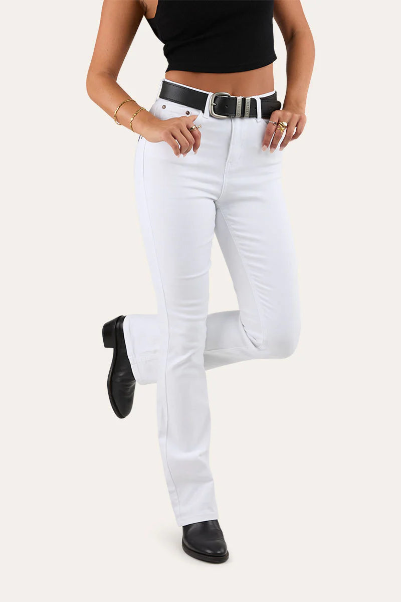 Penny Women’s High Rise Bootleg Jean - White