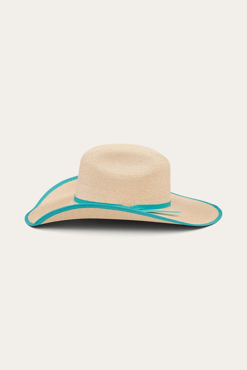 Sterling Straw Hat - Natural/Aqua
