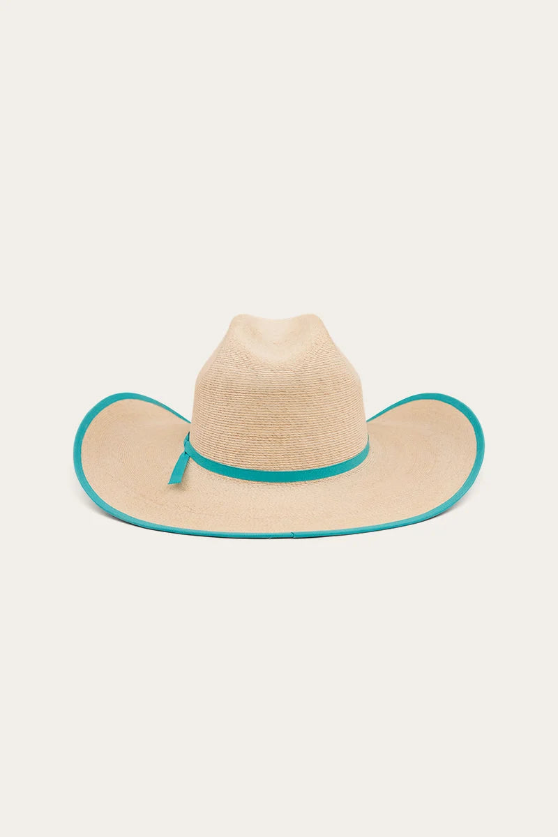 Sterling Straw Hat - Natural/Aqua