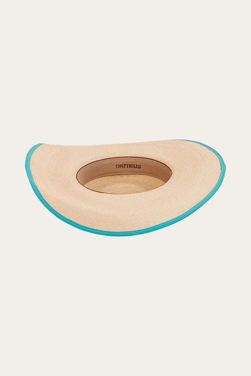 Sterling Straw Hat - Natural/Aqua