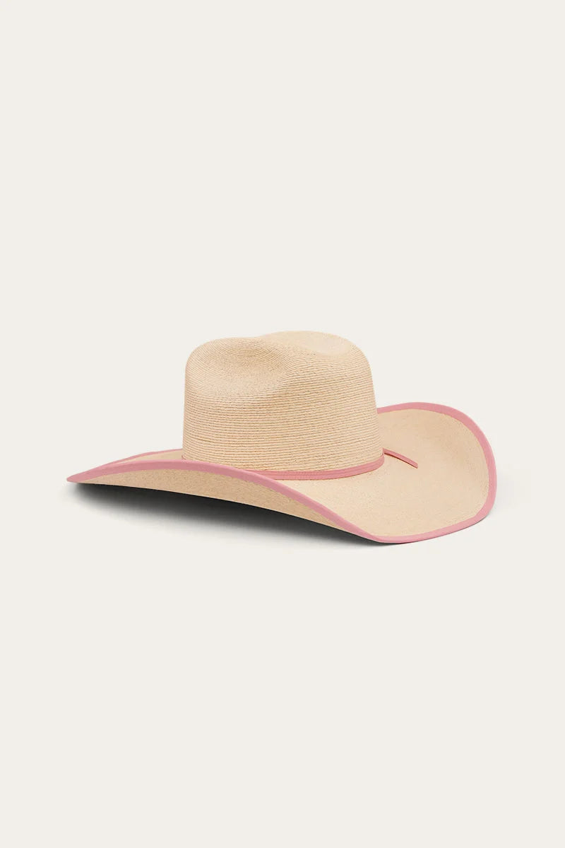 Sterling Straw Hat - Natural/Pink