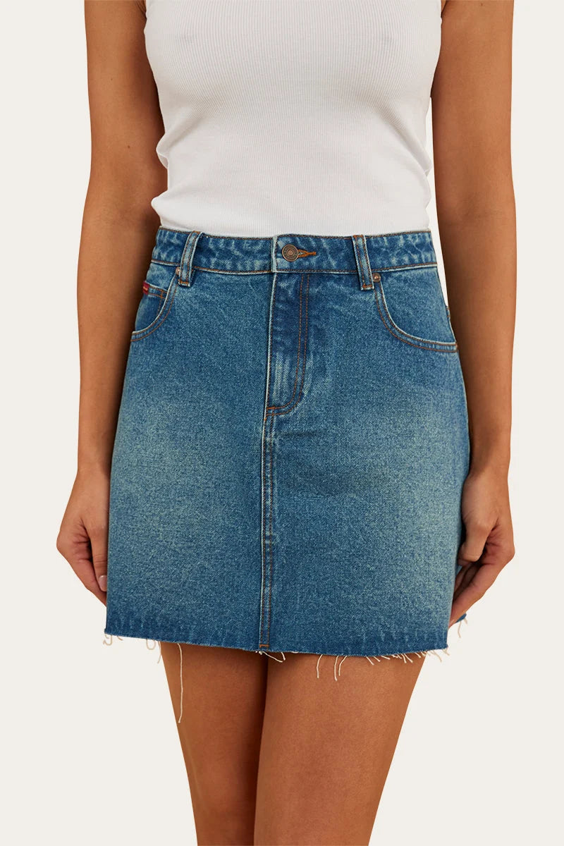 Venice Women’s Denim Skirt - Light Wash Blue