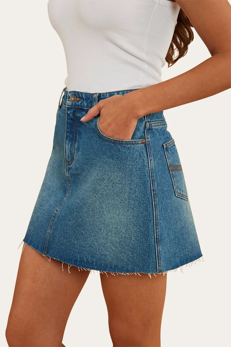 Venice Women’s Denim Skirt - Light Wash Blue
