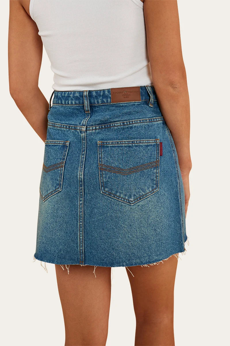Venice Women’s Denim Skirt - Light Wash Blue