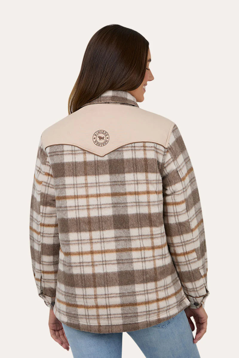 Wildwood Women’s Western Check Jacket - Off White/Brown