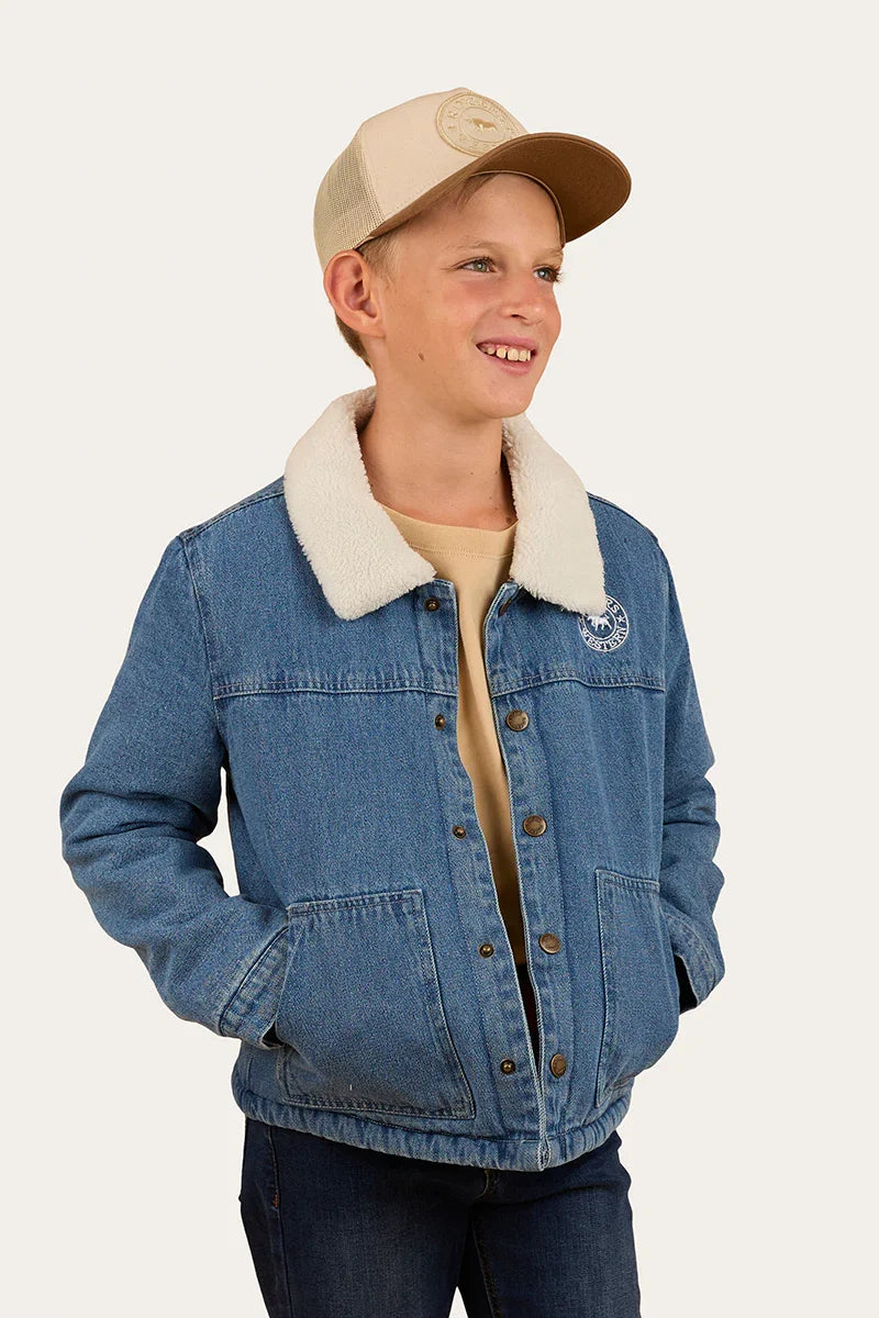 Boston Kids Denim Jacket - Mid Wash