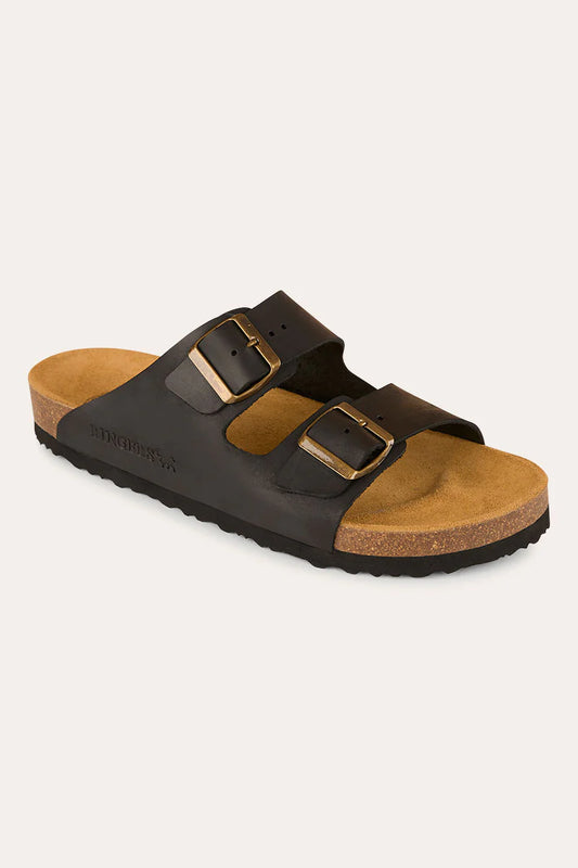 Ashford - Leather Cork Sandal - Black