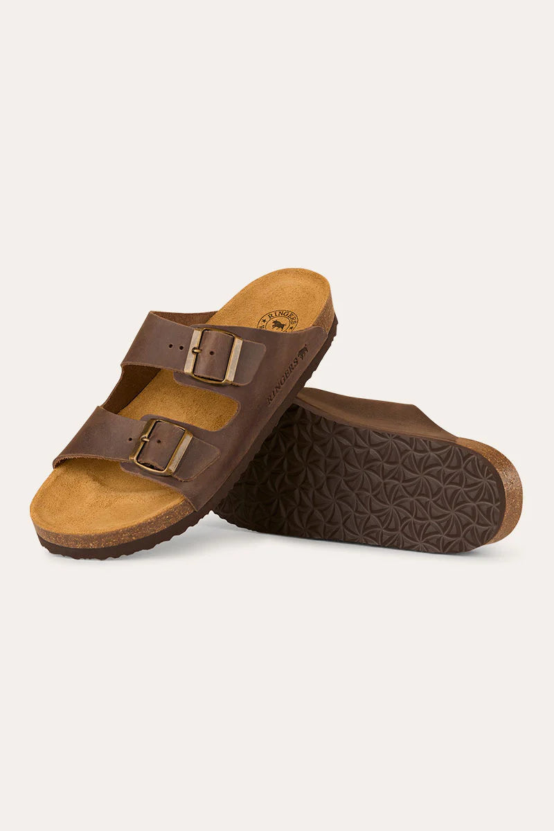 Ashford - Leather Cork Sandal- Tobacco