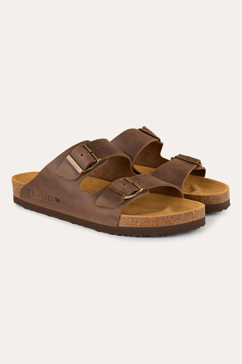 Ashford - Leather Cork Sandal- Tobacco