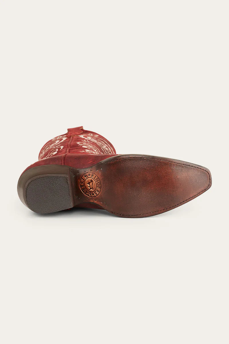 Olivia Womens Cuban Heel Western Boot