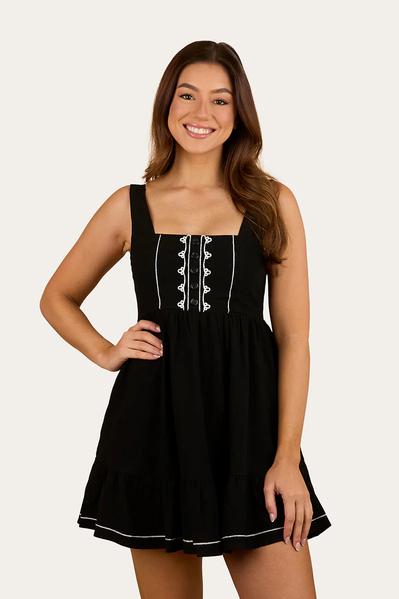 Westley Women’s Embroidered Mini Dress - Black