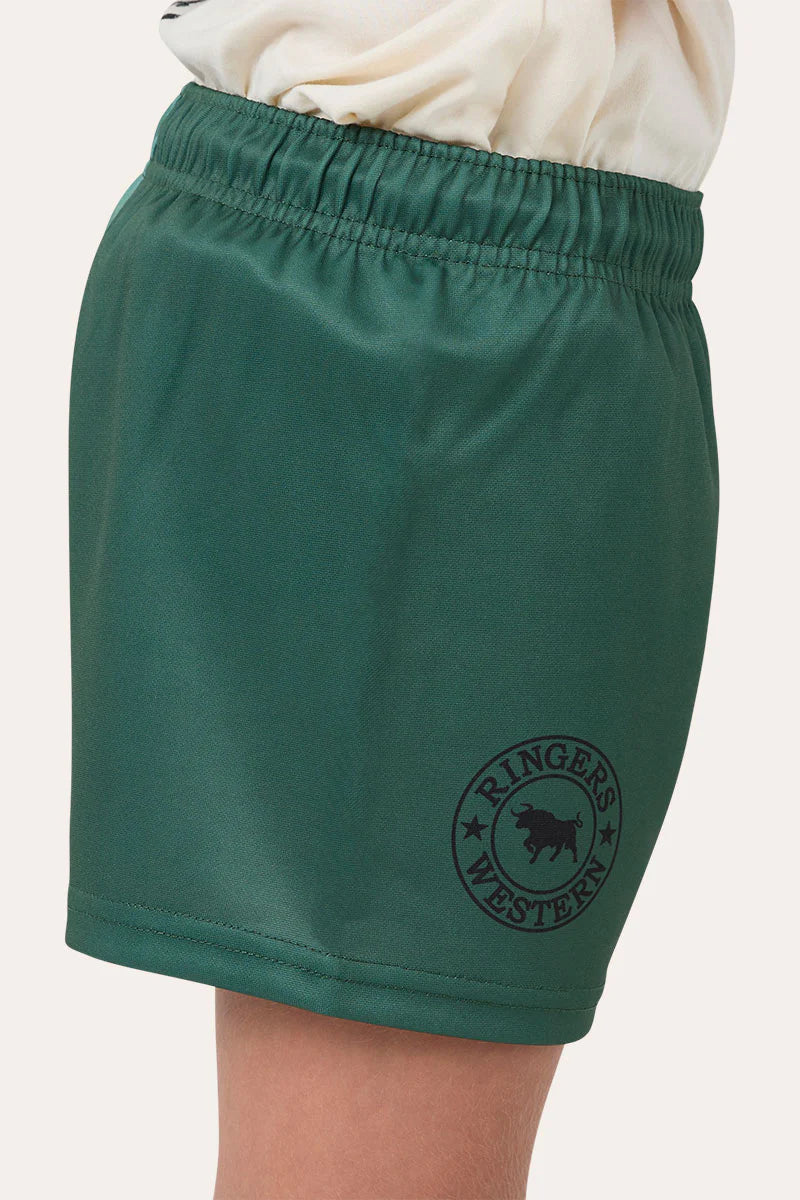 Signature Bull Kids Footy Shorts - Pine