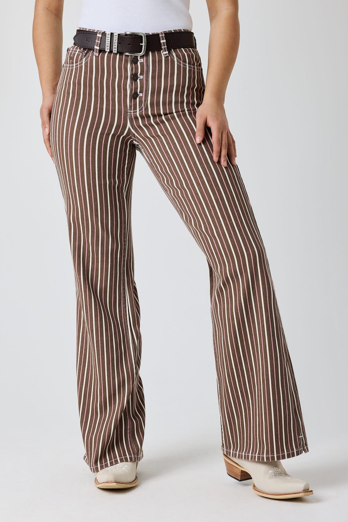 Tenika Women’s Striped Denim Jean - Country Stripe