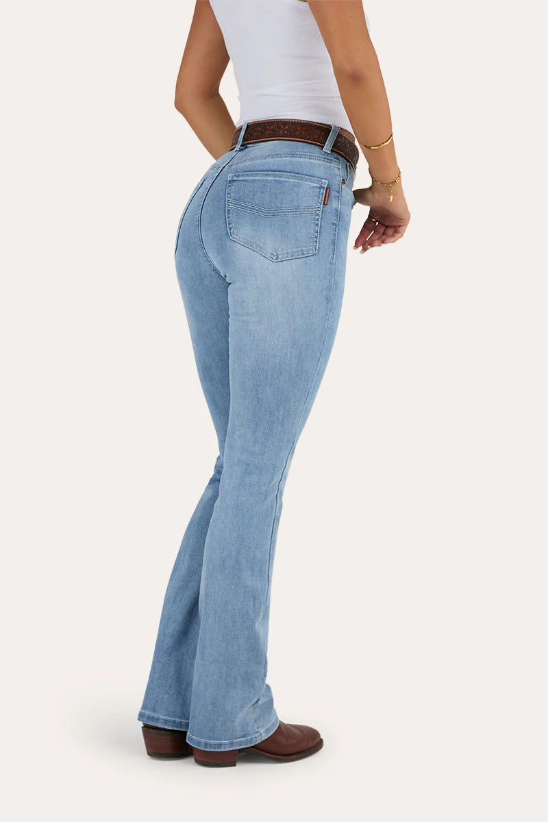 Penny Womens High Rise Bootleg Jean - Light Blue