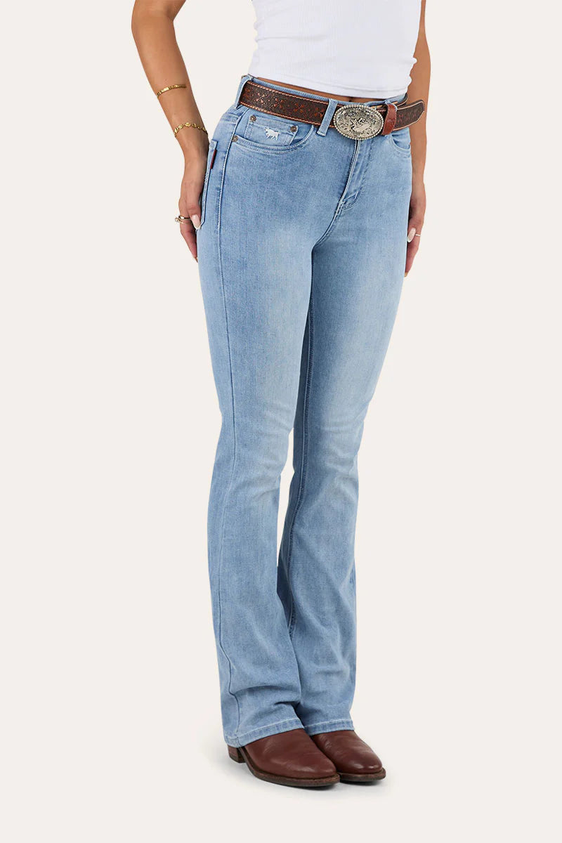 Penny Womens High Rise Bootleg Jean - Light Blue