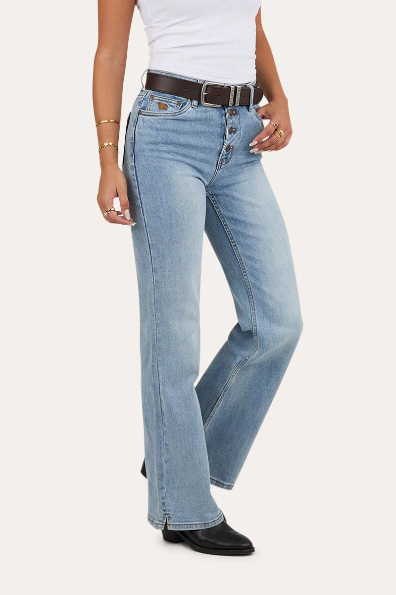 Betsy Woman’s High Rise Bootleg Jeans - Light Blue