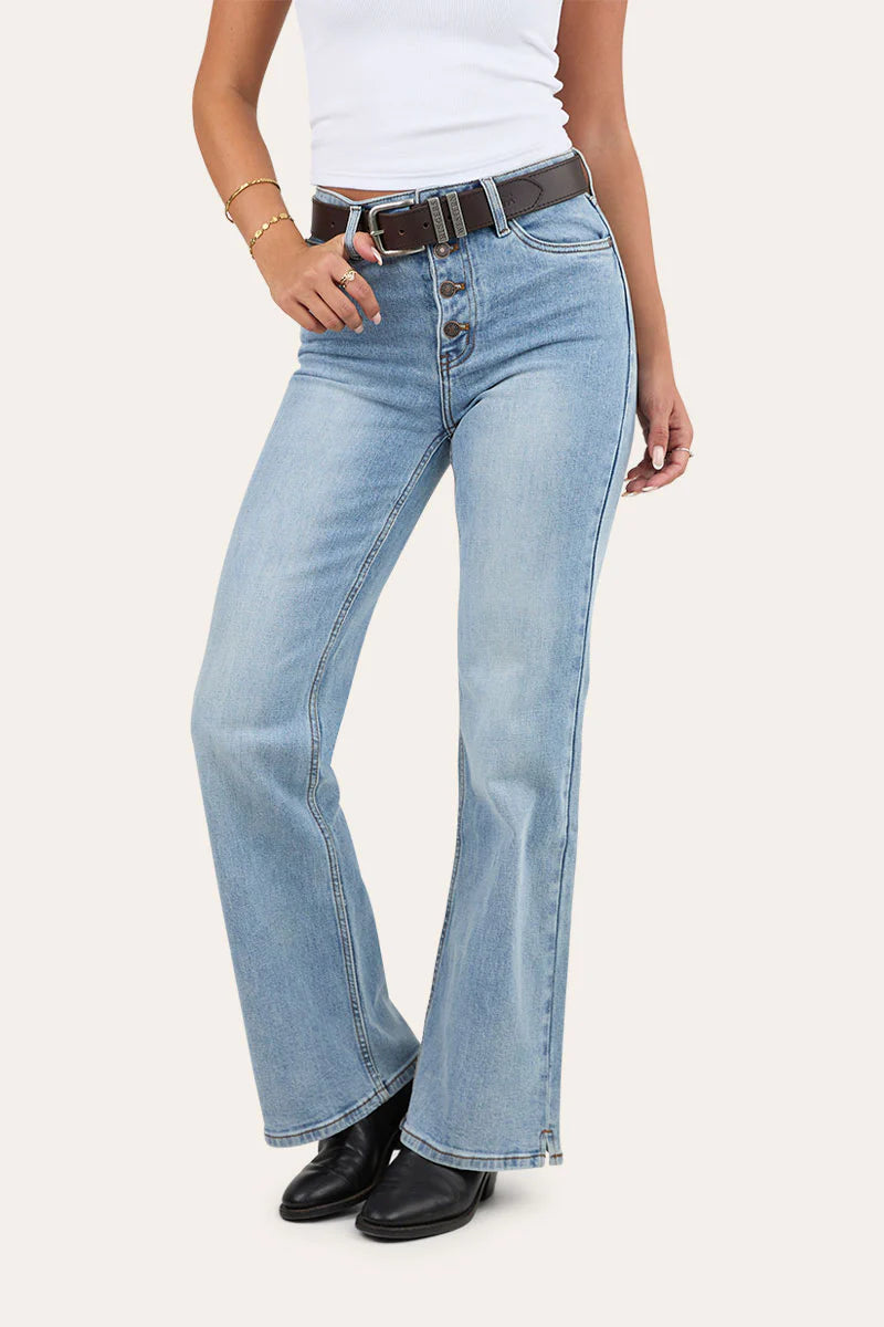 Betsy Woman’s High Rise Bootleg Jeans - Light Blue