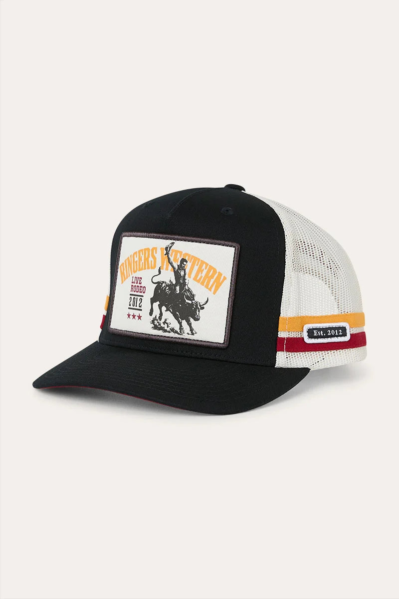 Live Rodeo Deep Fit Trucker Cap - Black / Off White