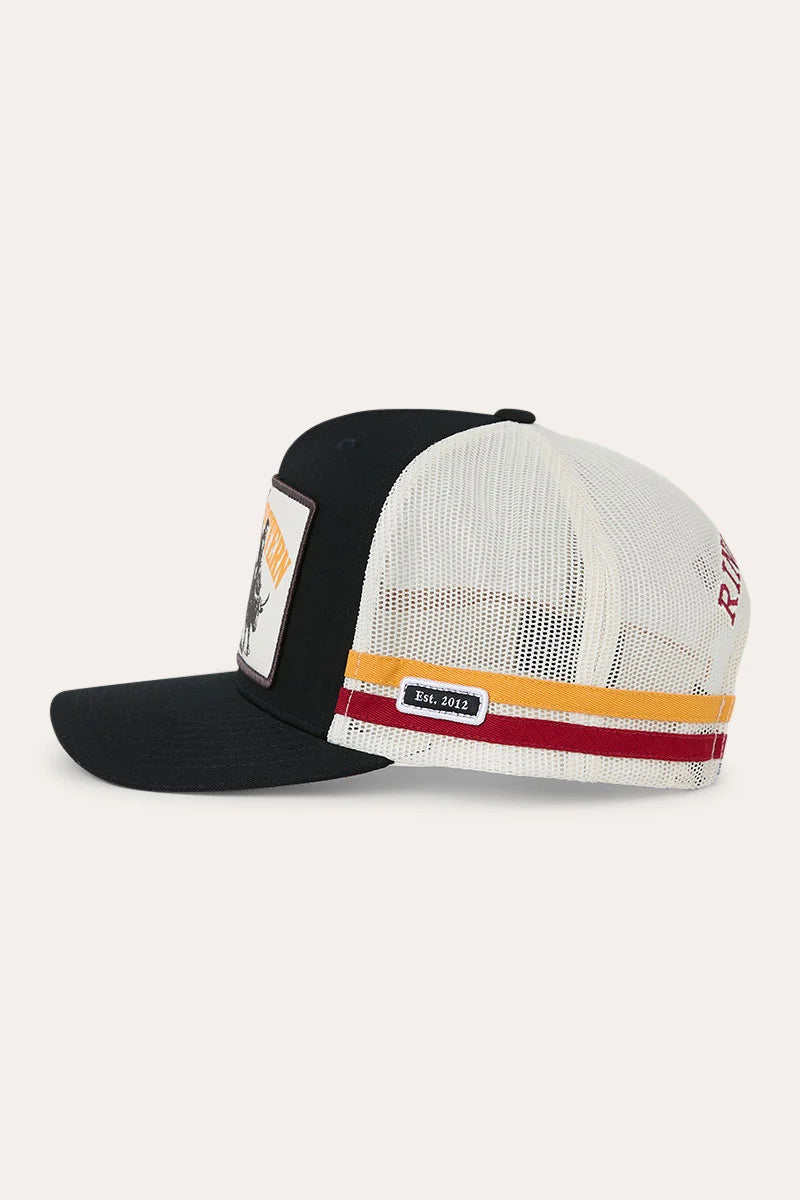 Live Rodeo Deep Fit Trucker Cap - Black / Off White
