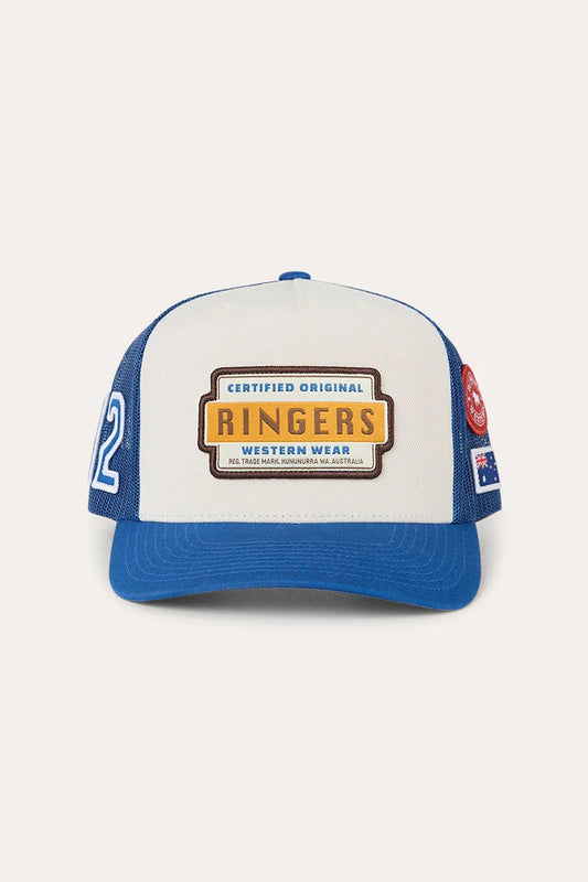 Drive By Deep Fit Trucker Cap - Blue/Cream