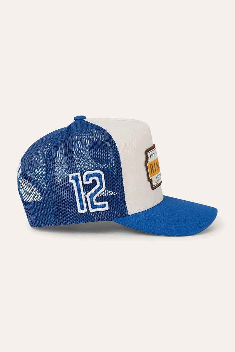 Drive By Deep Fit Trucker Cap - Blue/Cream