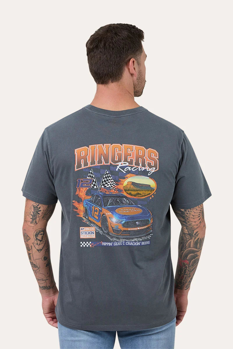 Ringers Racing Men’s Loose Fit T-Shirt - Washed Black