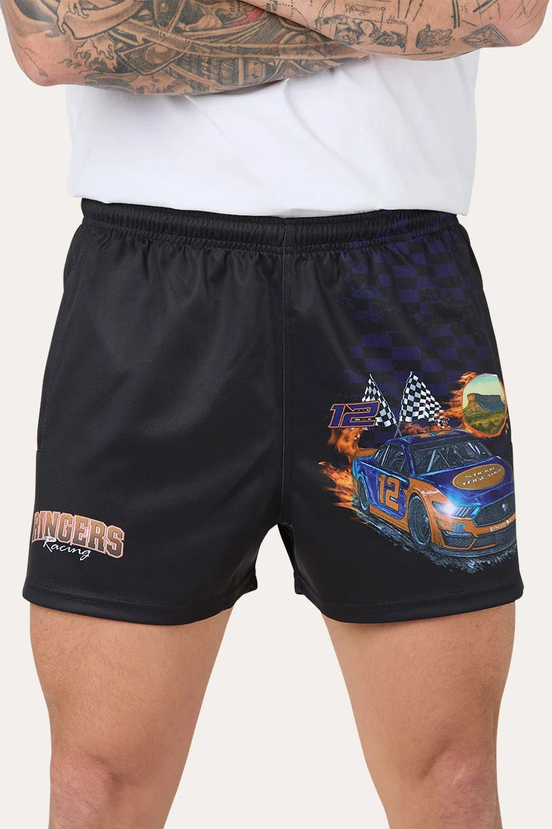 Ringers Racing Unisex Footy Shorts - Black