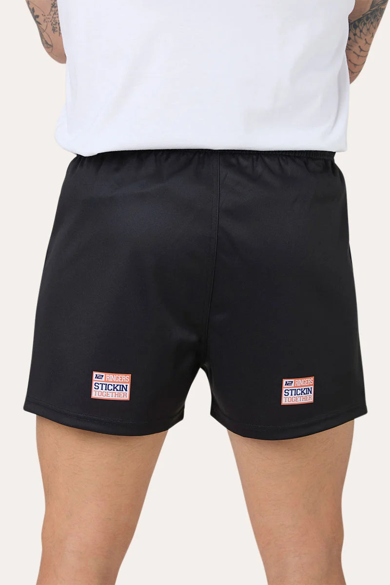 Ringers Racing Unisex Footy Shorts - Black