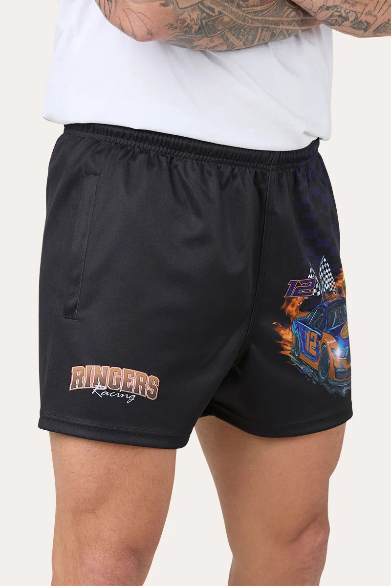 Ringers Racing Unisex Footy Shorts - Black