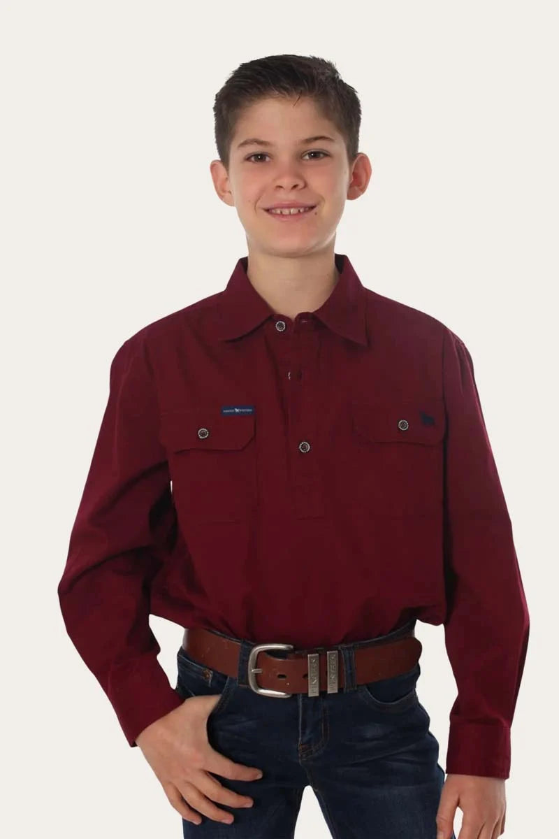 Ord River Kids Half Button Kids Work Shirt