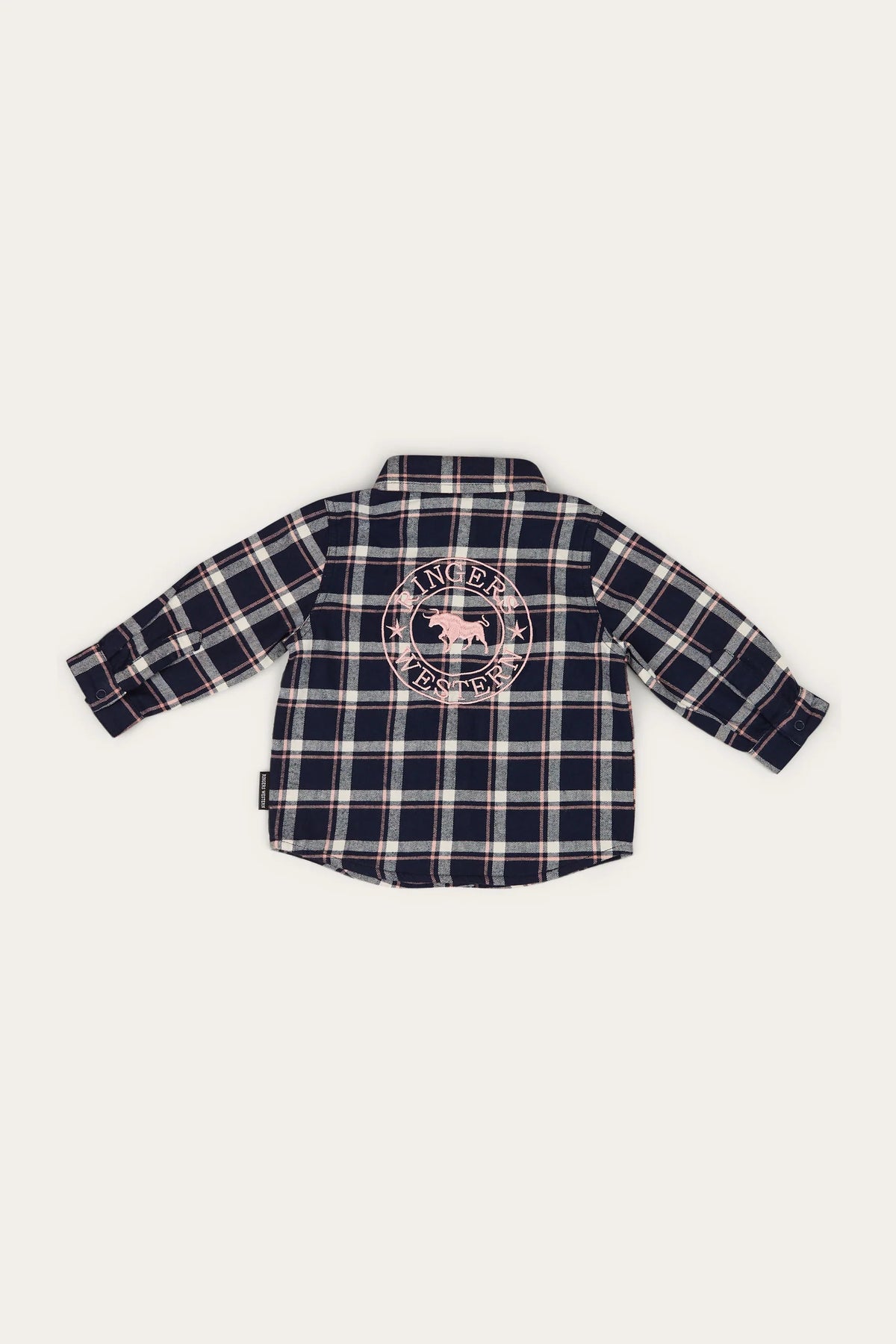 Rory Babies Flannel Shirt - Navy/Pink