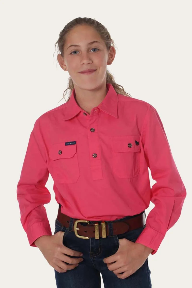 Ord River Kids Half Button Kids Work Shirt
