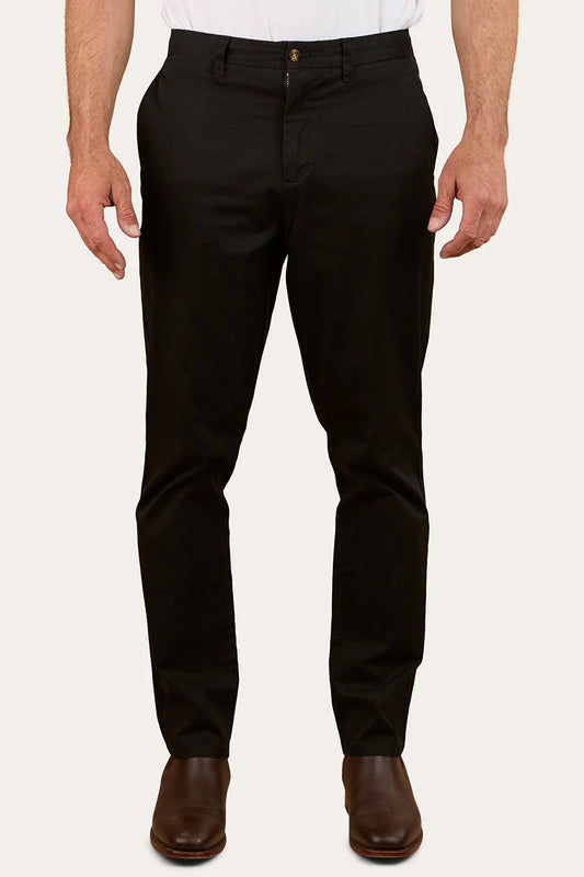 Collins Mens Regular Fit Chino Pant - Black