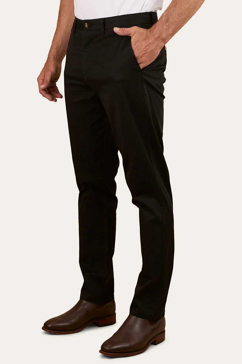 Collins Mens Regular Fit Chino Pant - Black