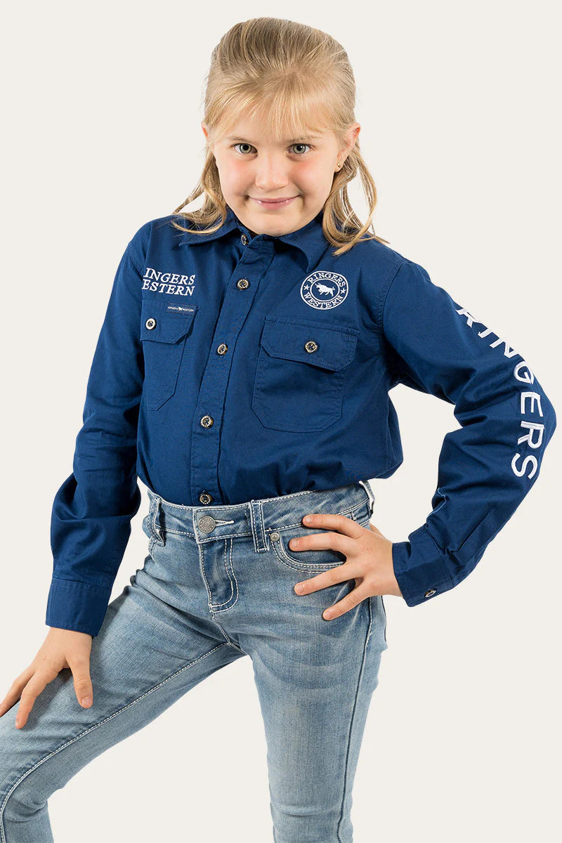 Jackaroo Kids L/S Full Button Embroidered Workshirt