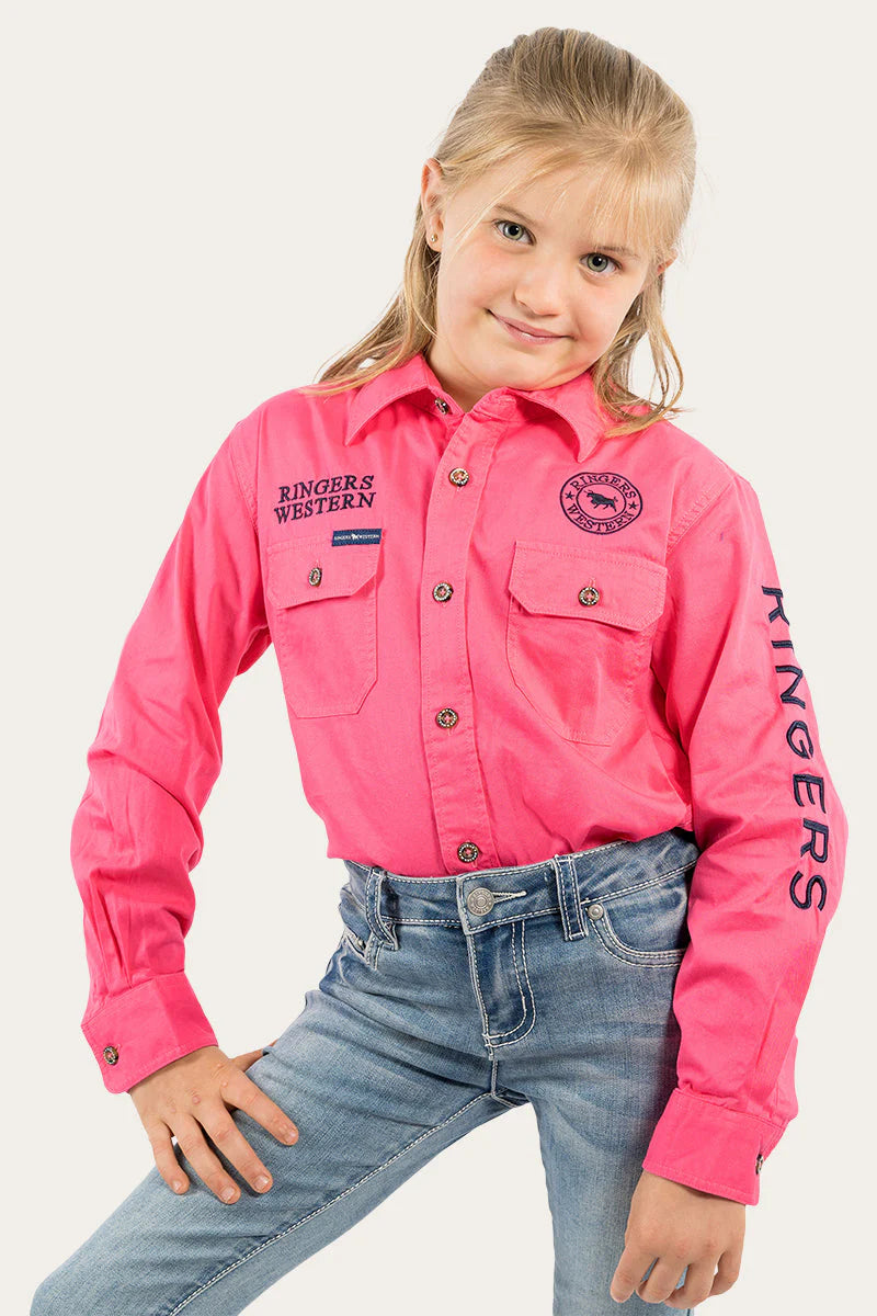 Jackaroo Kids L/S Full Button Embroidered Workshirt
