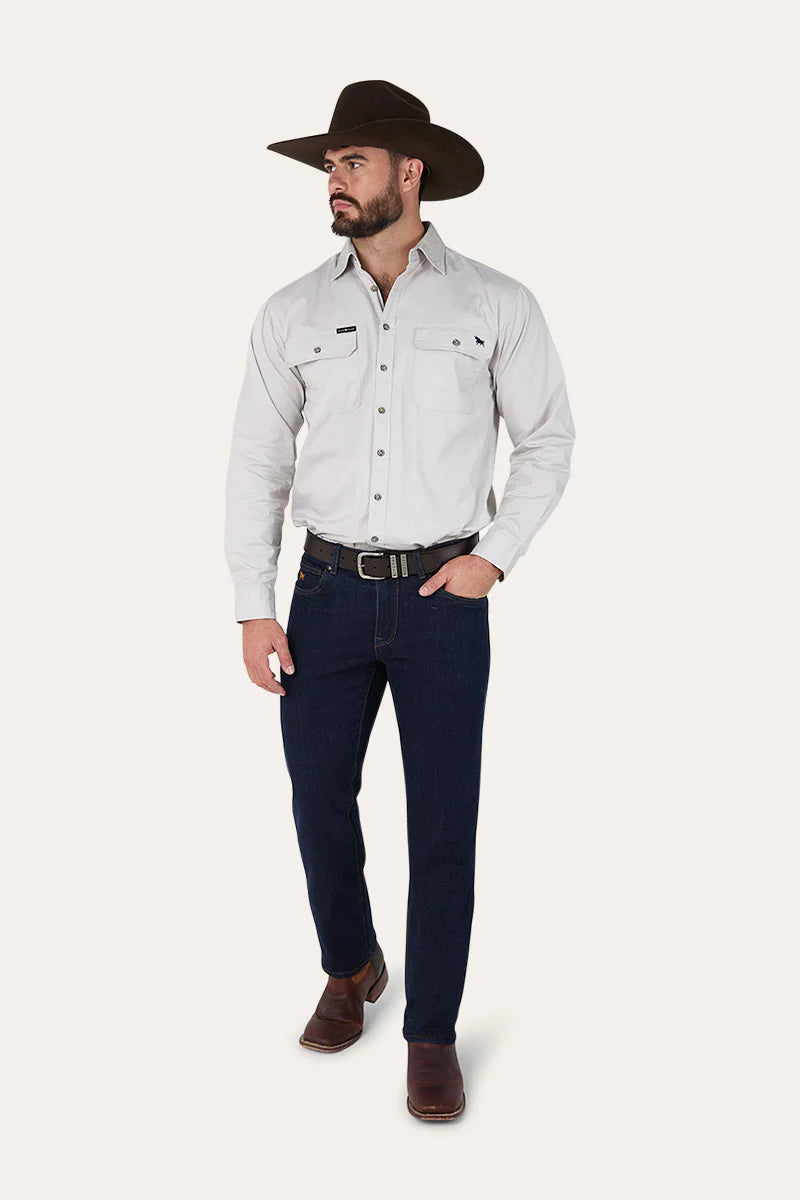 Mitchell Mens Straight Leg Jeans - Dark Blue