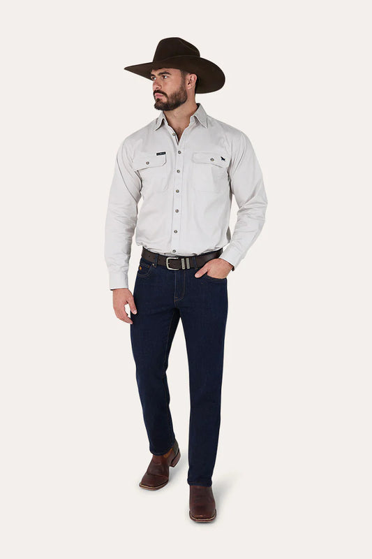 Mitchell Mens Straight Leg Jeans - Dark Blue