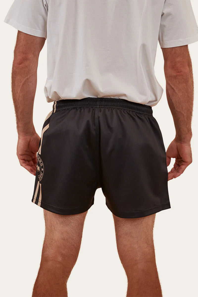 Unisex Ringers Footy Shorts - Black